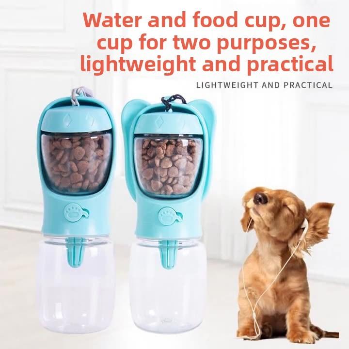 Pet Travel Water Bottle With Storage For Dogs And Cats Portable Drinking Cup