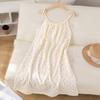 Women's Cotton Gauze Summer Nightgown - Mid-Length Camisole Dress Pajamas