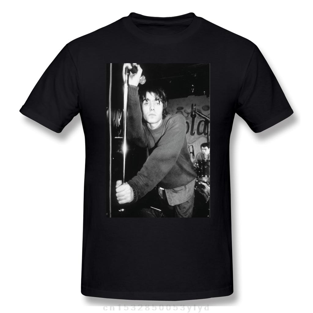 Men Birthday Gifts Short Sleeves Funny Tee O Neck 100% Cotton Clothes Humor T-shirt Liam Gallagher Pose