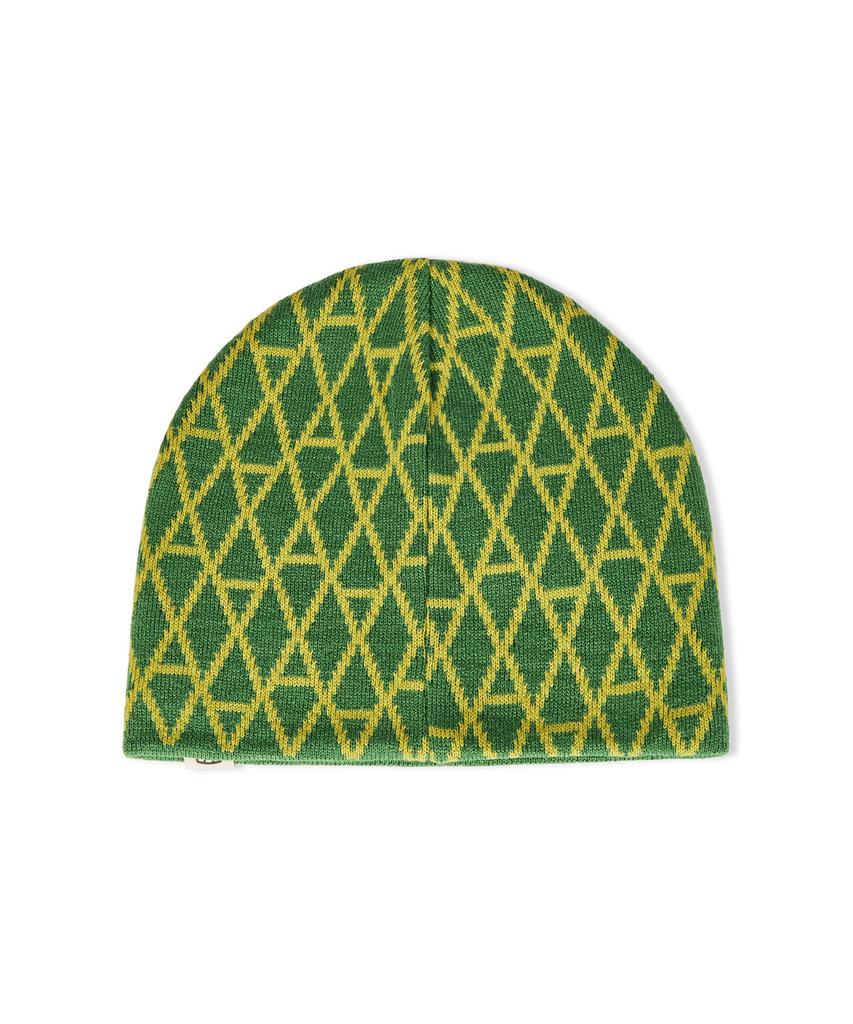 Bajal Va Pattern Jacquard Beanie Green