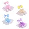 2 Pieces Mini 6 Inch Doll Clothes with Bow Headdress Skirt Outifits