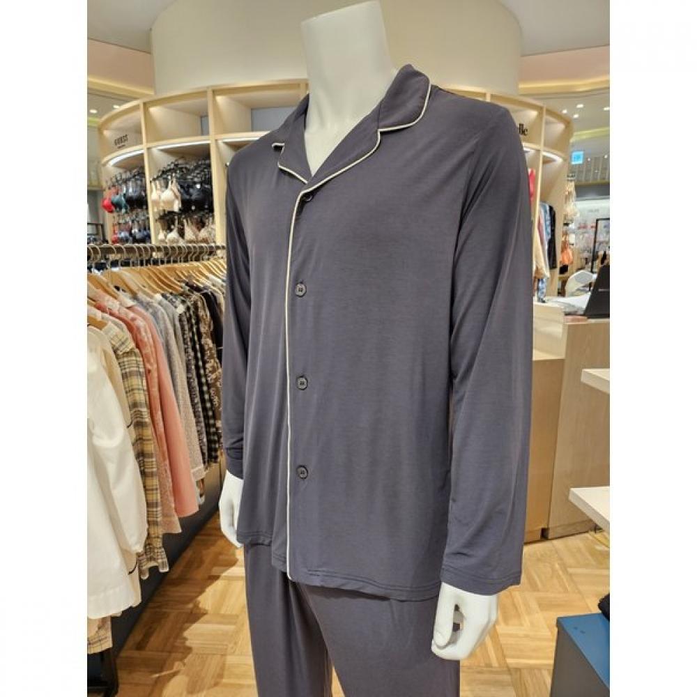 Barbara BaSic Men S Pajama Charcoal Gray Amp6023b