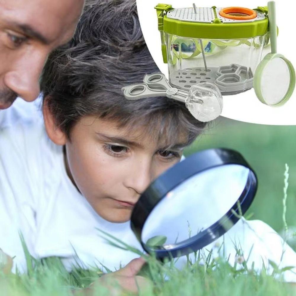 Breathable Insect Observation Box Kit Adjustable Straps Insect Feeding Bin  Snails