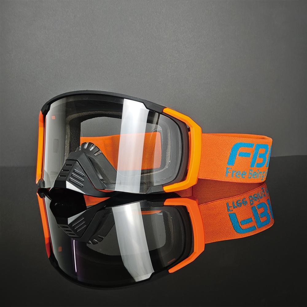 

2025 Fashion FBFU Winter skiing Goggles - Universal, HD Lenses Anti-Glare, Windbreak Ventilate Sports Safety Glasses