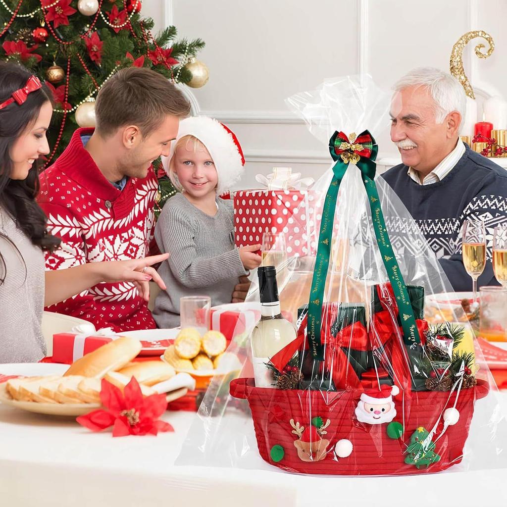 Christmas Basket Decorative Christmas Hamper Hamper Box Treats Decoration For Celebration Party Birthday Housewarming Women