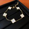 Women's Four-leaf Clover Bracelet Zircon Flower Bracelet Fashionable Exquisite Bracelet Temperament High-end Hand Jewelry