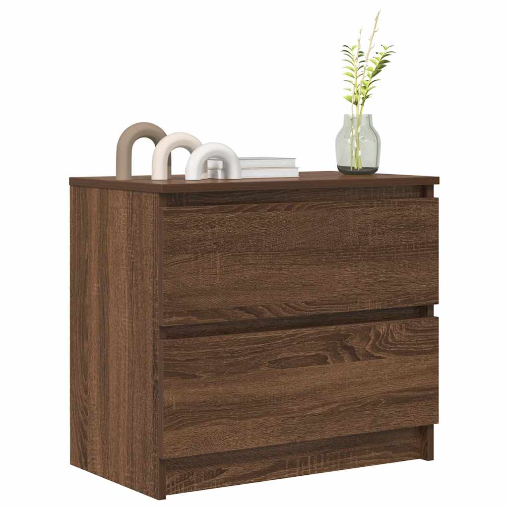 TV Cabinet in Brown Oak Look 60 x 35 x 54 cm Particleboard