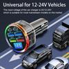 Smart Digital Car Charger with Voltage Display - 6 Ports RGB Illuminated Fast Charging Hub for Modern Vehicles