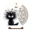 Wooden Material Perpetual Calendar Manual Rotating Manual Rotating Calendar  Home Decoration