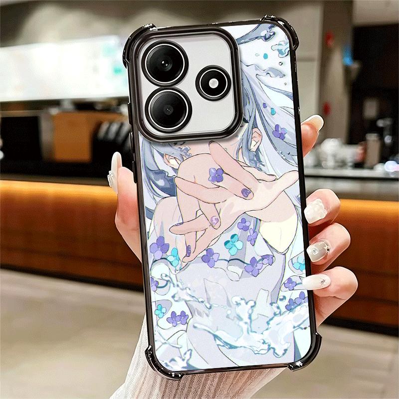 Anime Kwaii Mädchen Ins Stil Galvanisiert Handyhülle Für Xiaomi Redmi Note 14 15 Pro Plus 13 12 11 11S 11T 10 9S 9 5G Anti-Fall Airbag