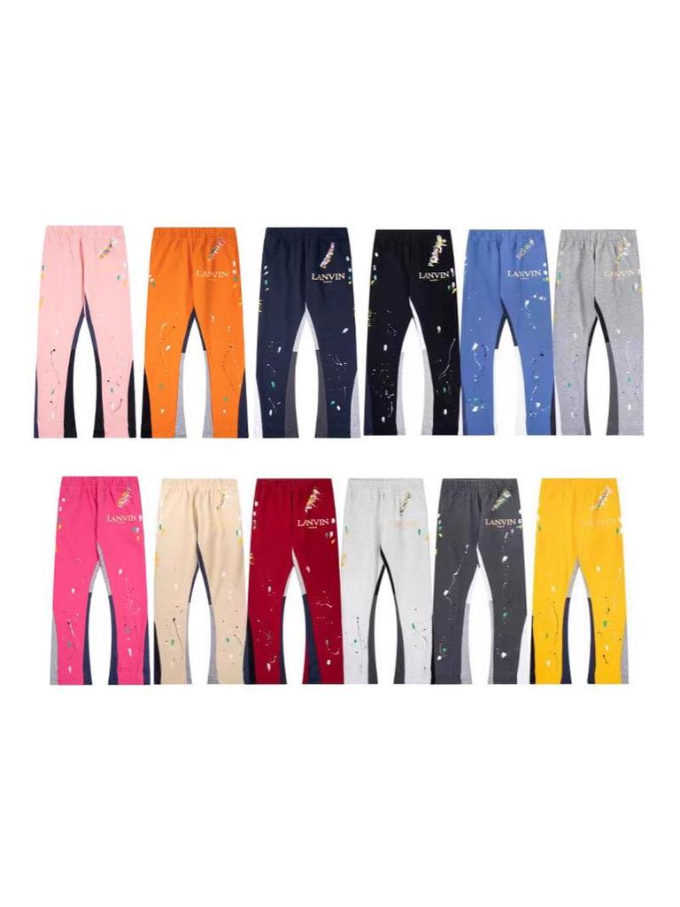 GALLERY DEPT Men's Classic Hand-Painted Splatter Graffiti Cotton Sweatpants