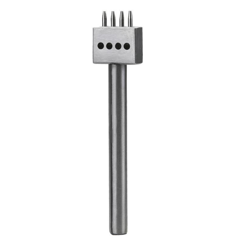 3PCS Leather Punch Tool 6mm 2/4/6 Prong Leather Craft Tools DIY Row Circular Cut Hole Stitched Hole Spacing Hand Tool