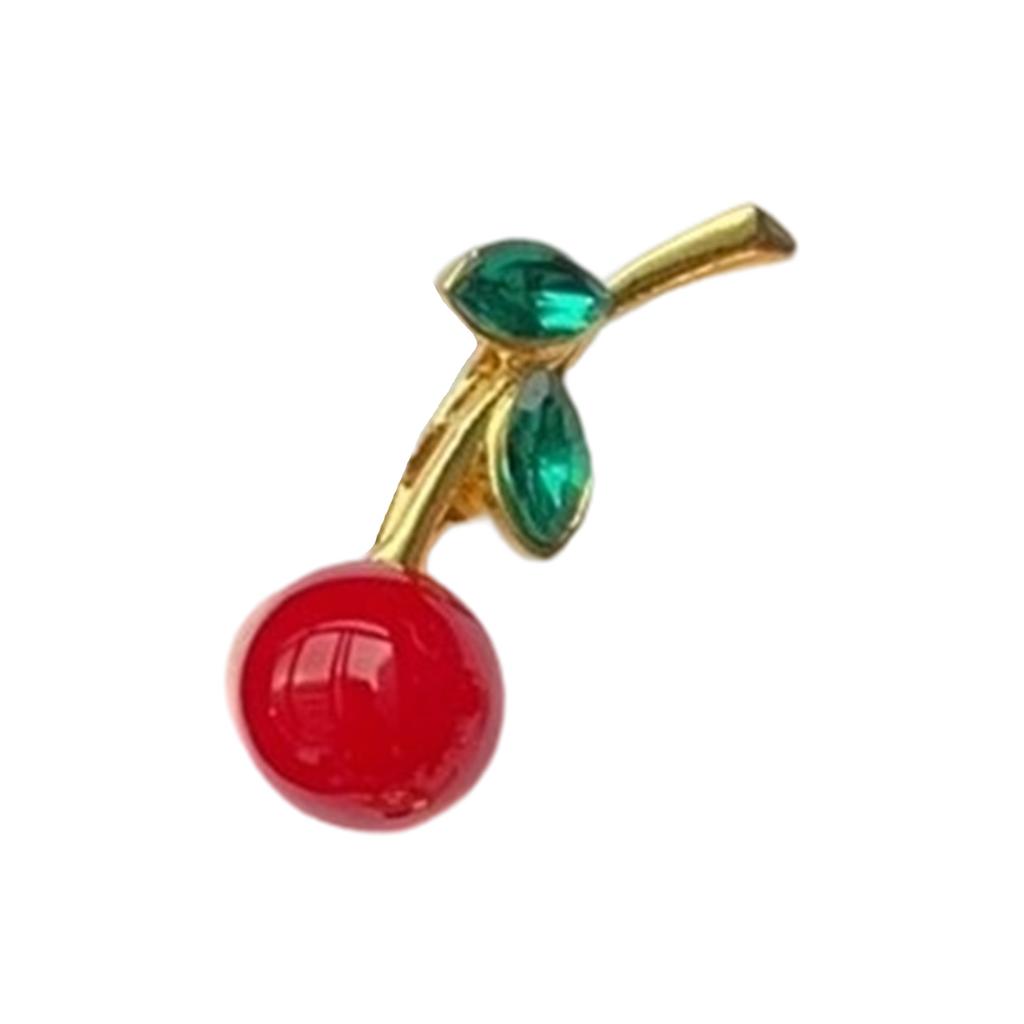 Bright Cherry Fruit Brooch For Women Fashion Accessory Strong Alloy Great For Casual Outings And Special Event