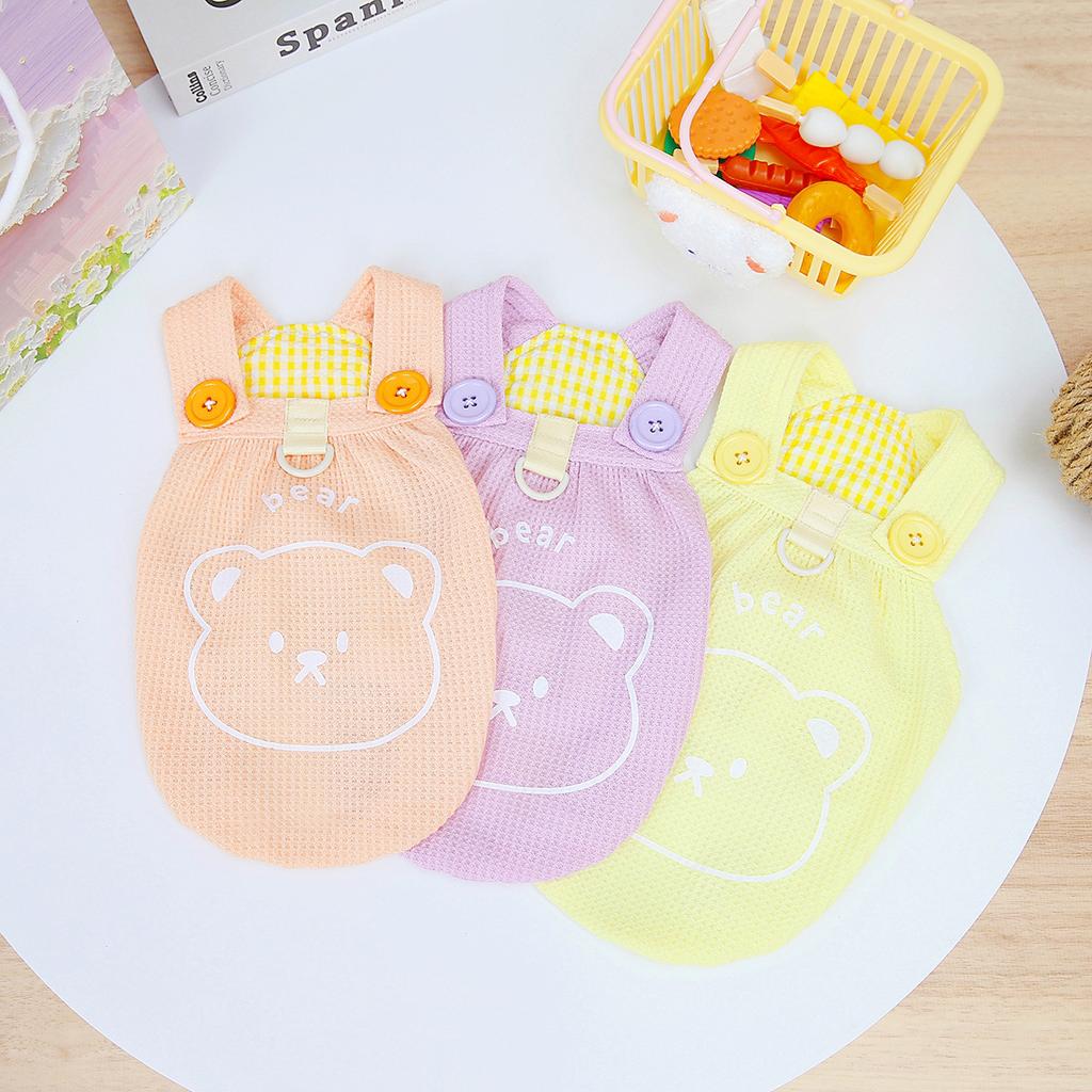 Jaro a léto Nové oblečky pro domácí mazlíčky Oblečení pro Teddy pro malé psy Řemínek na záda vafle Bear Factory Velkoobchod s oblečením pro domácí mazlíčky