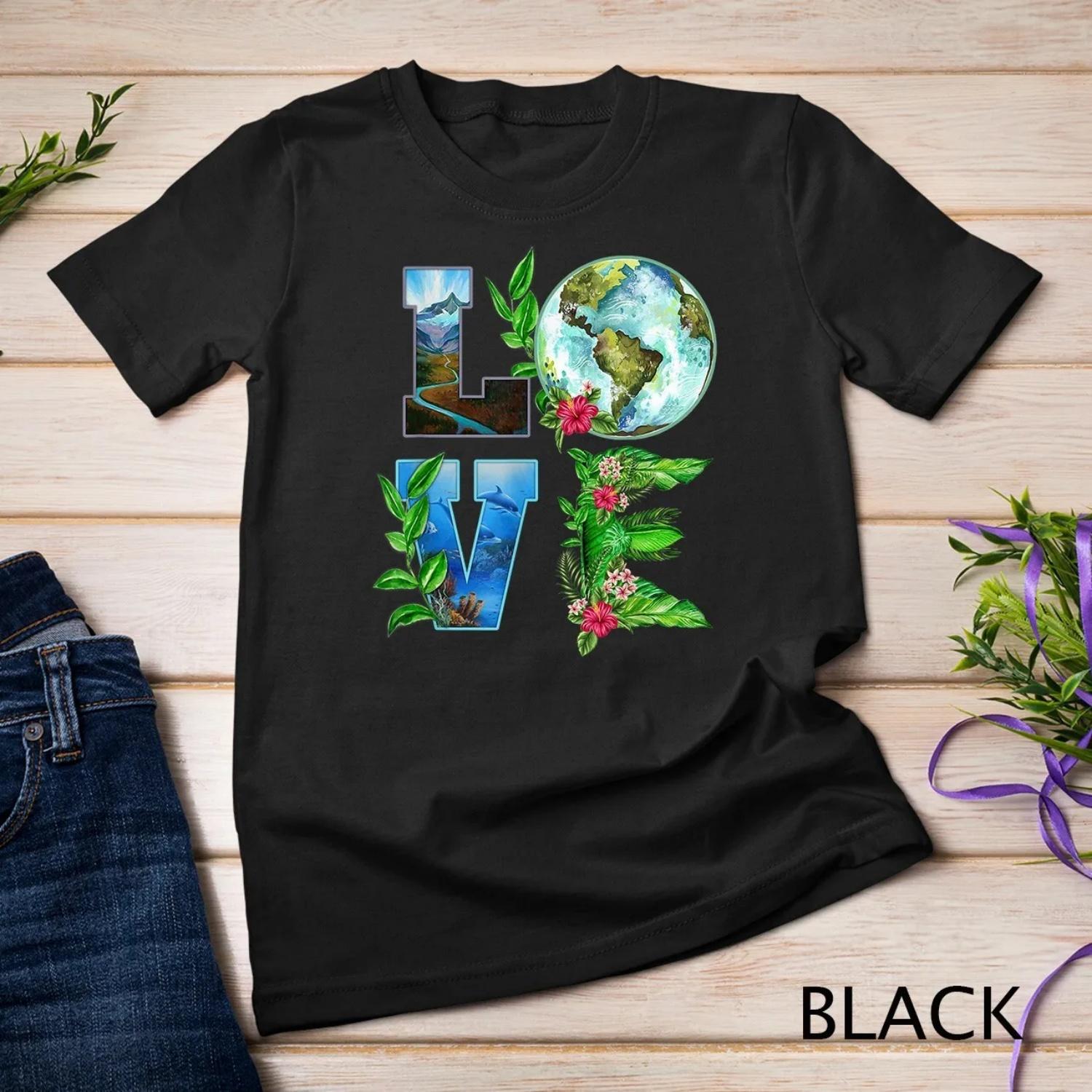 

Love Earth Day Save The Planet Environment T Shirt XXXXXL чорний