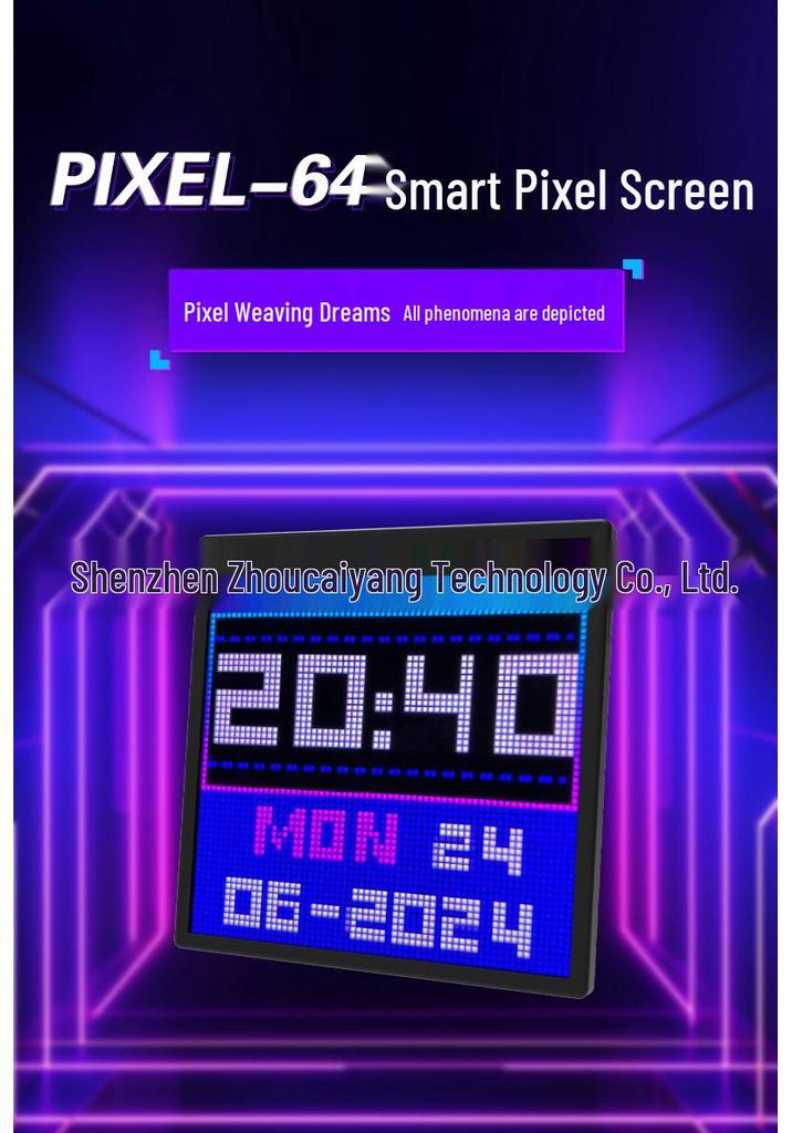 LED Pixel Bluetooth Photo Frame: DIY Dynamic Screen for Festivals & Desktop Decor
