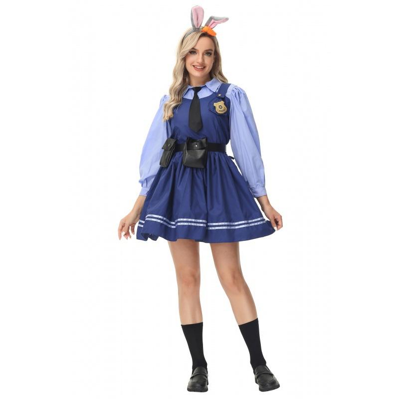 Judy Mxl Comfortable Hopps Police Uniform From Zootopia For Roleplaying Womens
