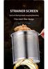 Stainless Steel 304 Large-Capacity Deep Fryer with Strainer and Double Handles, Anti-Scald Design