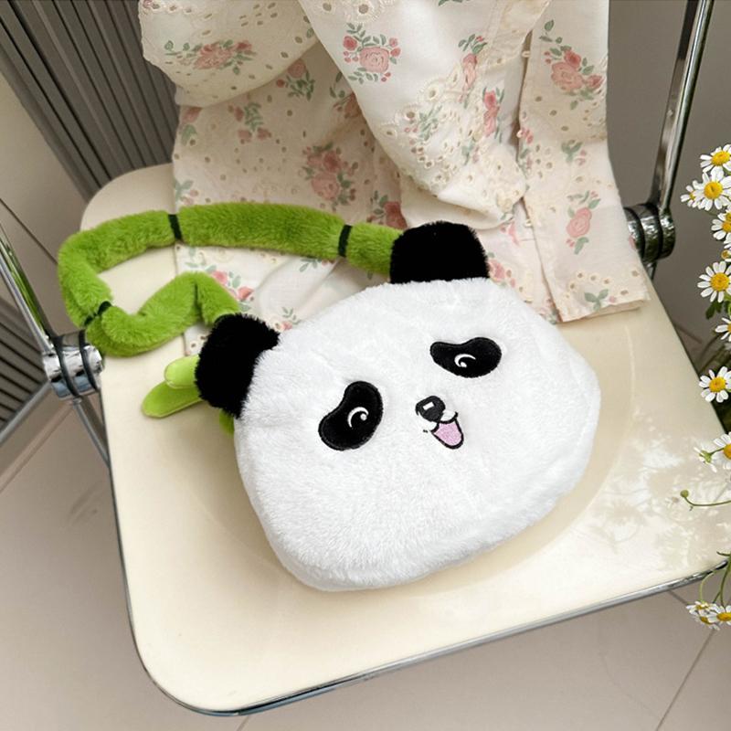 Versatile New Cartoon Panda Plush Handheld Doll Versatile Diagonal Cross Bag