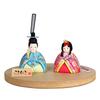 Kotohoki Shizuku Wooden Doll with Round Tray, Natural, KTH-3201B2