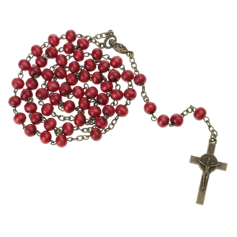 Rosary Crucifix Necklace for Men Women Crucifix Crucifix Beaded Necklace Chain Catholic Necklace  Religious Rosary Jew