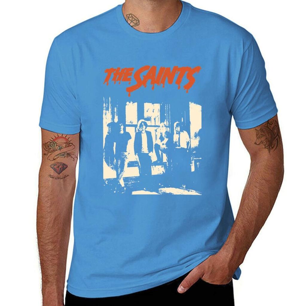 The Saints Punk Rock T-Shirt Boys Animal Print Aesthetic Clothing Quick-drying Boys Whites Mens Graphic T-shirts Hip Hop