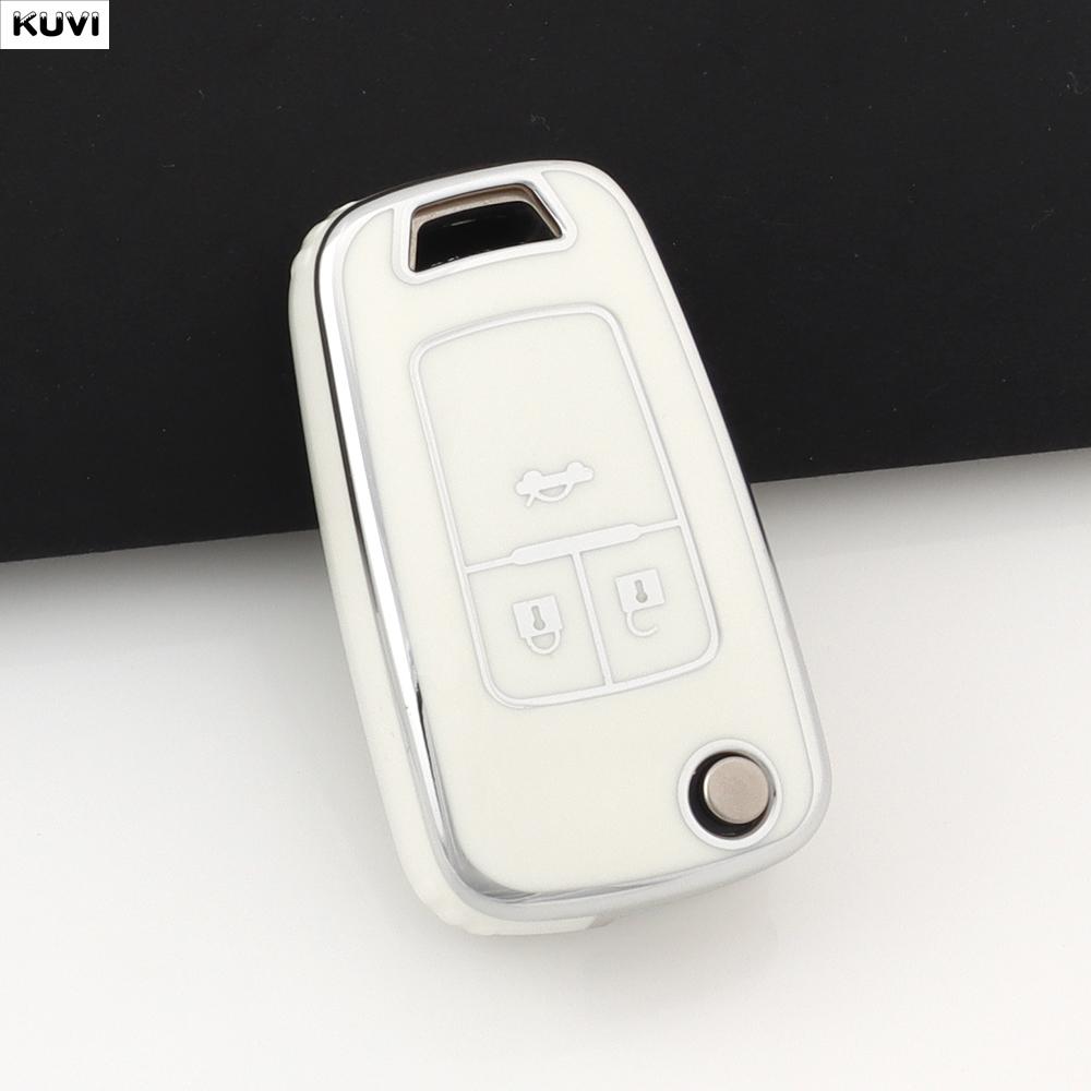 3 4 Buttons Tpu Car Folding Key Case Cover Fob Keychain For Chevrolet Cruze Aveo Camaro Epica Lova Sail Spark Opel Astra Corsa