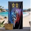 France Football Print Beach Towel Quick Dry Super Absorbent Soft Bath Towel for Swimming Beach Travel Fan Souvenir Gift