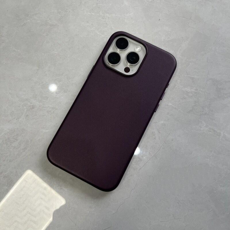 Official 1:1 Leather Case for IPhone15 Pro Max 15 Pro15 Case for Magsafe Wireless Charging with Camera Button Phone Leather Case