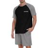 Herren Freizeit Farbpassendes Kurzarm-Shorts-Set