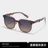 Retro large frame sunglasses women's high-end wave glasses legs polarized sunglasses fashion versatile sunglasses men