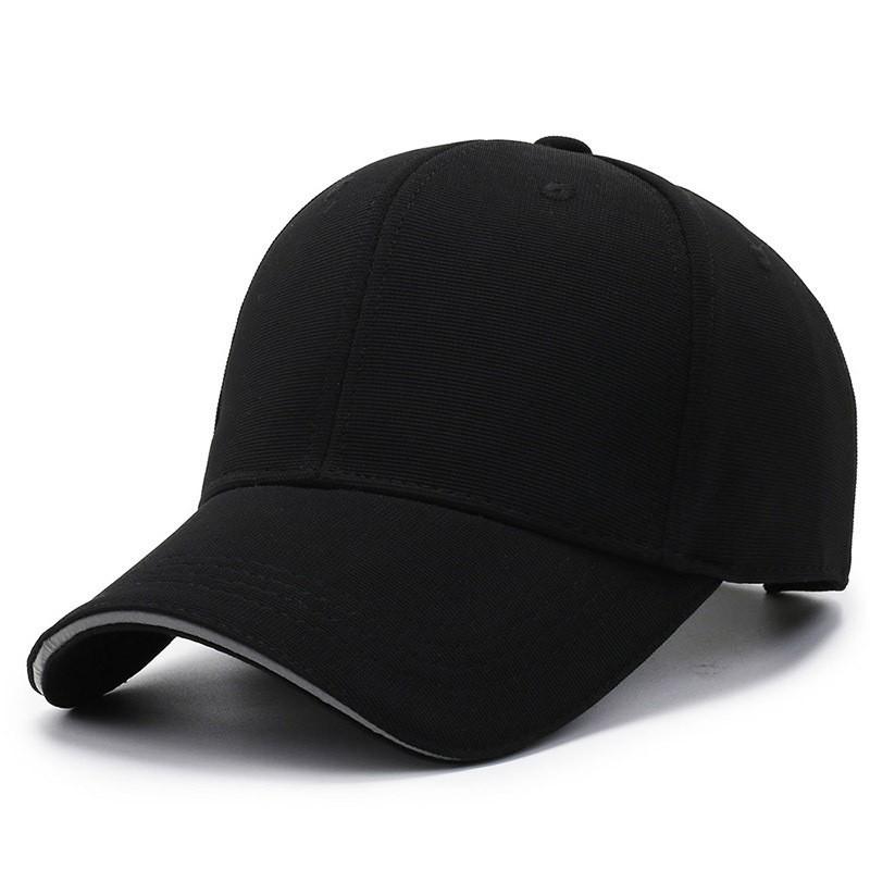 Men's Korean Fashion Solid Color Baseball Cap - Hard Top, Sun Hat, Outdoor Fishing, Duckbill Design
