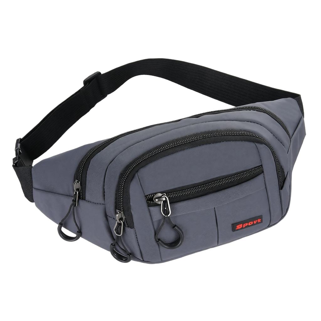 Marsupio Multi Scomparto con Zip per Sport Outdoor, Corsa, Escursionismo, Viaggio, Cinturino Regolabile, Design Leggero e Resistente