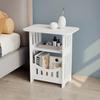 Modern Nordic Storage Side Table Small Coffee Table Bedside Cabinet Mini End Table Nightstand for Living Room Bedroom Furniture