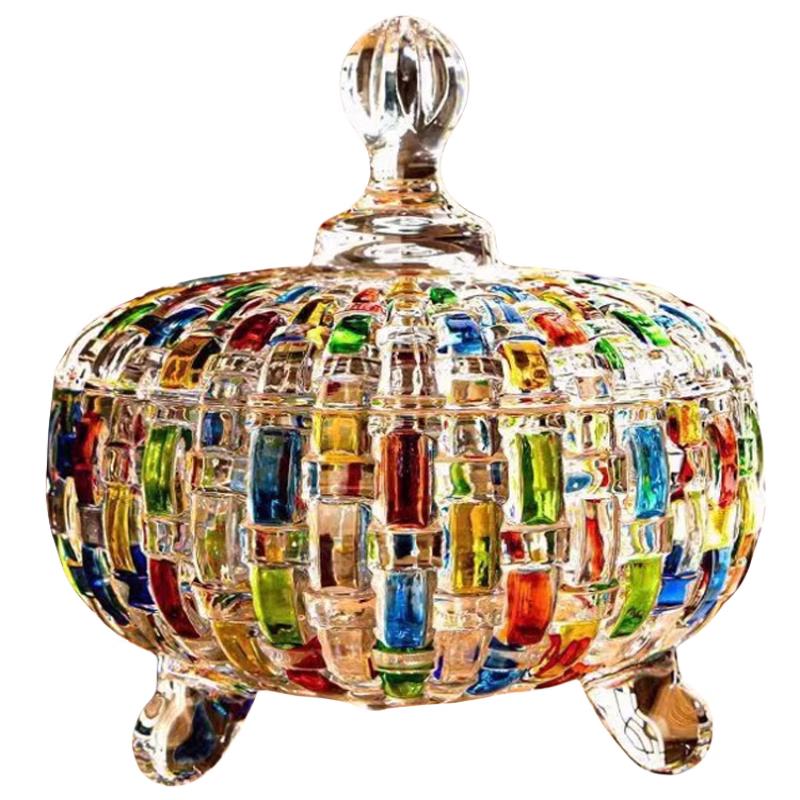 Flavinmci European Style Glass Candy Jar with Lid