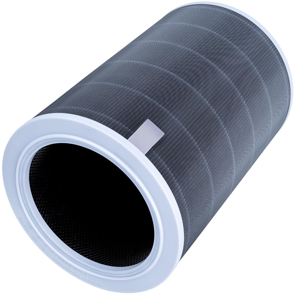 Szary Filtr Xiaomi M8R-Flh Hepa 360° Chip - Cylindryczny Do Air Purifier 3H 3C Pro Max | Epa E11 | Antybakteryjny | Węgiel Kokosowy | Rfid | Zamiennik