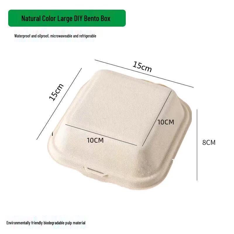 

Changshen Biodegradable Takeout Burger Box Large, 50 Pcs/Pack