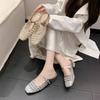 Fashion Hollow Baotou Cool Drag 2025 New Summer Square Toe Women's Flat Sandals