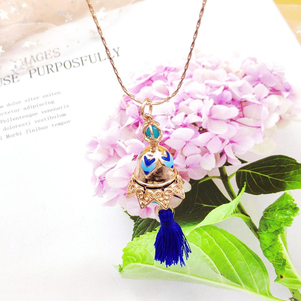 Scaramouche Bell Pendant Necklace Jewelry Cosplay Accessories Xmas Gift