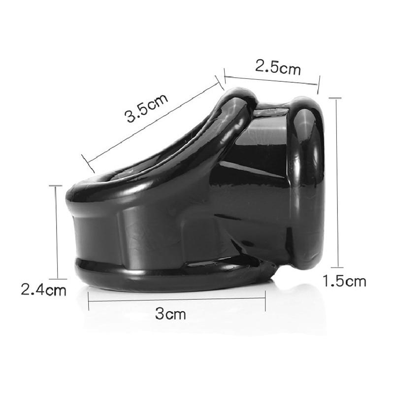 Super Soft Silicone Penis Ring Delay Ejaculation Ball Scrotum Stretcher Triple Cock Ring Cockring BDSM Sex Toys for