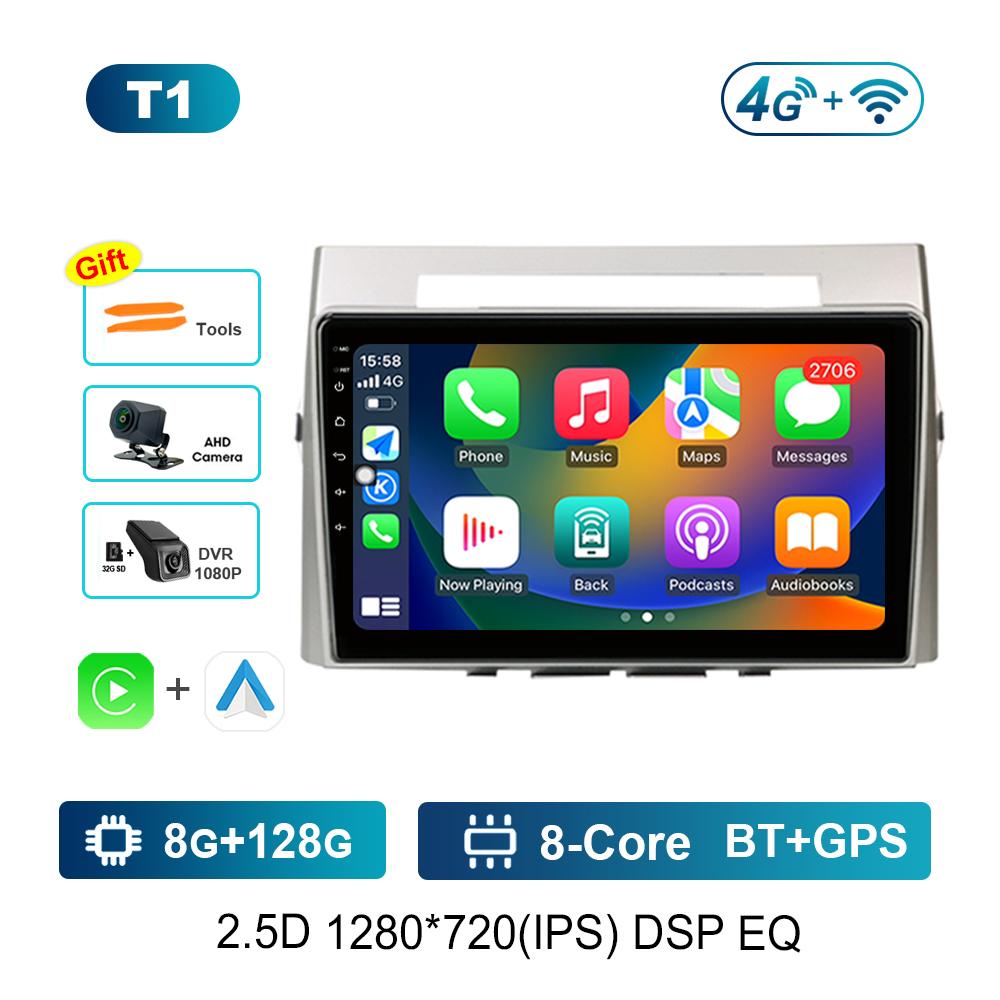 Car Radio Multimedia Player for Toyota Corolla Verso AR10 2004 - 2009 QLED Screen Android OS Head Unit WiFi GPS Navi DSP Stereo