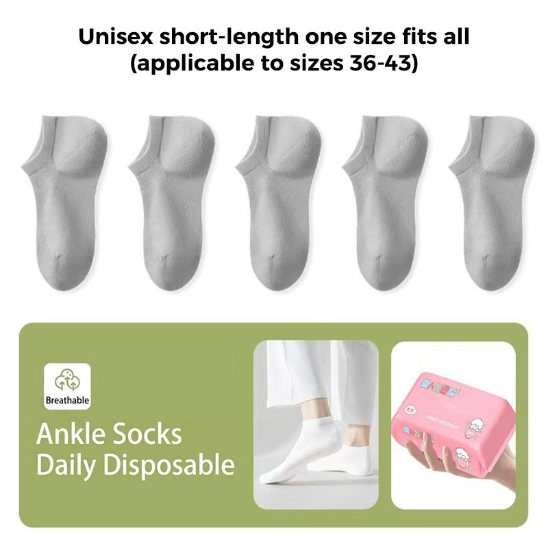 5 Pairs Disposable Cotton Socks Day Throwing Socks Deodorant Leave-In Autumn And Winter Long Tube