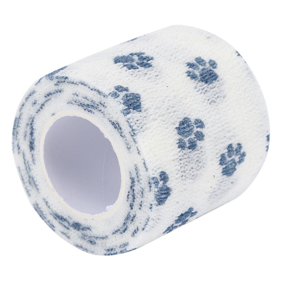 Self Adhesive Pet Bandage Breathable NOn Woven Cats Dogs Injury Elastic Body Wrap Blue