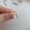 Oval Cut Cubic Zirconia Engagement Ring, 925 Sterling Silver/Gold Plated Solitaire Wedding Jewelry Gift for Women