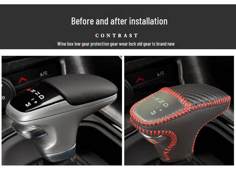 Cross-Border Genuine Leather Gear Shift Boot & Knob for Dodge Challenger, Charger & Durango