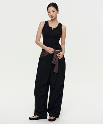MUSINSA STANDARD WOMAN Women'S Parachute Pants [Black]