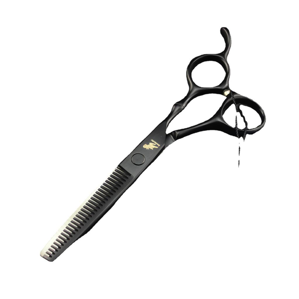 6.0 Inch Black Freelander Bamboo Handle, Hair Scissors, Hair Scissors, Flat Scissors, Bangs Scissors, Tooth Scissors, Thin