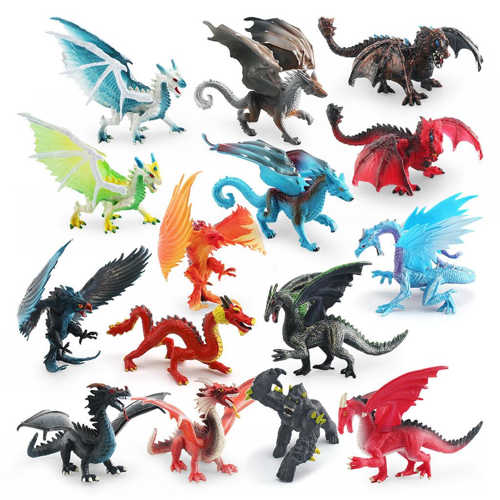 Western Mythical Creatures Pvc Model Pack With Ice Fire Dragons For Collectors And Decor