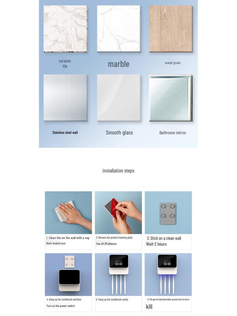 Minimalist Smart UV Toothbrush Sterilizer and Dryer