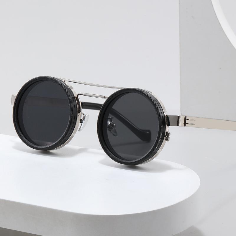 NA file adjustable polarized sunglasses European and American style personalized punk glasses men's and women's driving dimming sunglasses